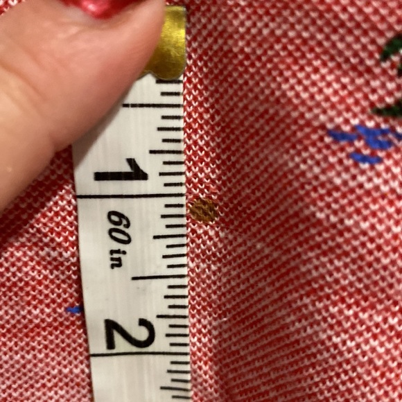 PROJEKRAW polo golf shirt coral almond palm trees stripe collar M NWT PROJEK RAW - Picture 4 of 4